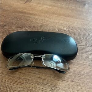 Ray-Ban Silver Frame Sunglasses with Black Accents